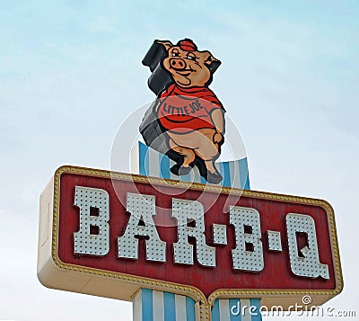 Bar-B-Q sign Editorial Stock Photo