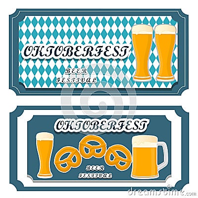 Bar banner Oktoberfest Vector Illustration