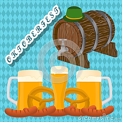 Bar banner Oktoberfest Vector Illustration