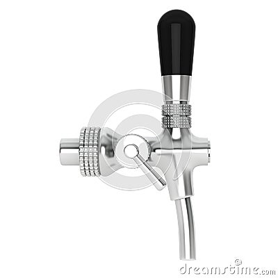 Bar Beer Tap Faucet closeup. 3d Rendering Stock Photo