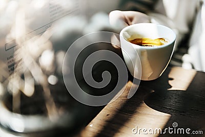 Bar Beverage Break Cafe Cheerful Awake Coffee Concept Stock Photo