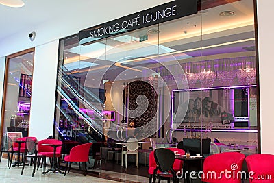 Bar & Bistro smoking cafe lounge Editorial Stock Photo