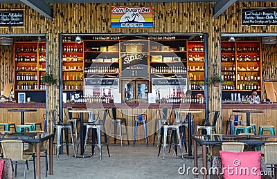 Bar and Cafe by the Beach Editorial Stock Photo