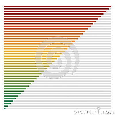 Bar chart, bar graph interface element with low and high levels. Vector Illustration