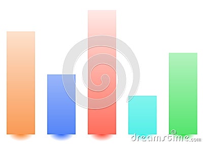 Bar chart / bar graph with random levels for analysis, visualiza Vector Illustration