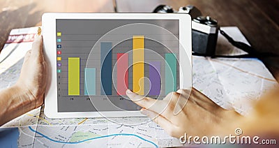 Bar Chart Graph Marketing Profit Improvement Sales Concept Stock Photo