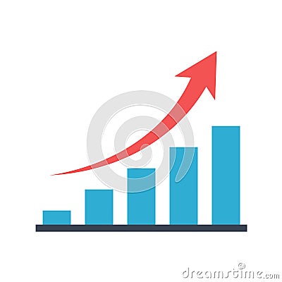 Bar Chart vector icon Vector Illustration