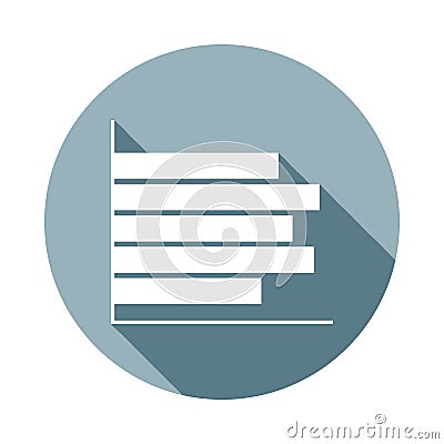 bar charticon in Flat long shadow. One of web collection icon can be used for UI/UX Stock Photo