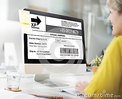 Bar Code Order Tracking Number Concept Stock Photo