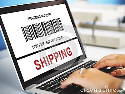 Bar Code Order Tracking Number Concept Stock Photo