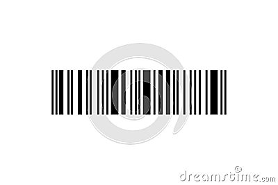 Bar code vector icon. Simple Dark Bar Code isolated on white background Vector Illustration