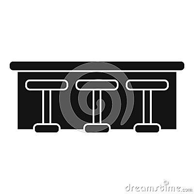 Bar counter icon simple vector. Cafe table Stock Photo