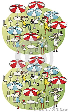 Bar Differences Visual Game Vector Illustration