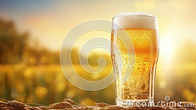 bar glass beer drink refreshing Cartoon Illustration