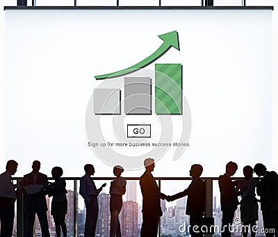Bar Graph Analysis Increase Growth Concept Stock Photo