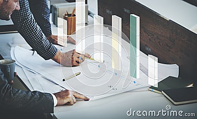 Bar Graph Statistics Analysis Business Concept Stock Photo