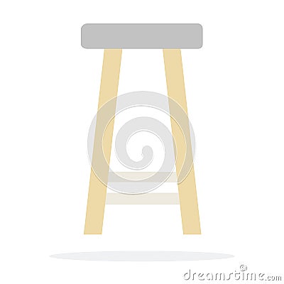 Bar high chair vector flat isolated Vector Illustration