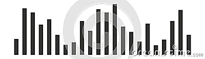 Bar histogram icon. Simple black line style Vector Illustration