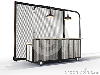 Bar mobile for events, foodtruck mockup Stock Photo