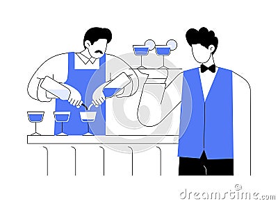 Bar teamwork abstract concept vector illustration. Vector Illustration