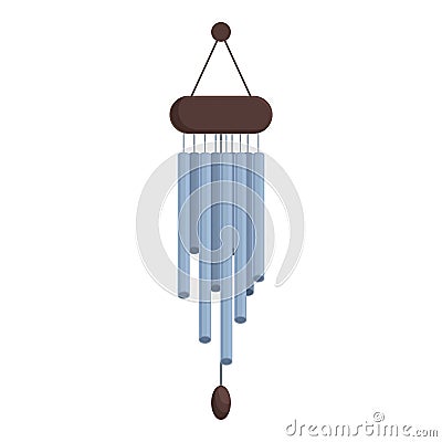 Bar wind chime icon cartoon vector. Vacation morning Vector Illustration