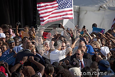 Barack Obama Campaign Rally, Editorial Stock Photo