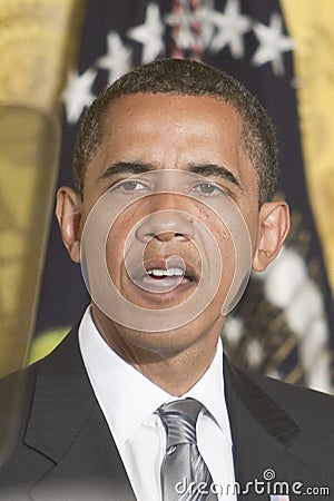 Barack obama east room Editorial Stock Photo