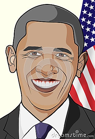 Barack Obama illustration Editorial Stock Photo