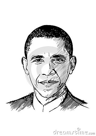 Barack Obama illustration Vector Illustration