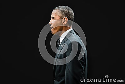 Barack Obama at the NATO summit in Newport Editorial Stock Photo
