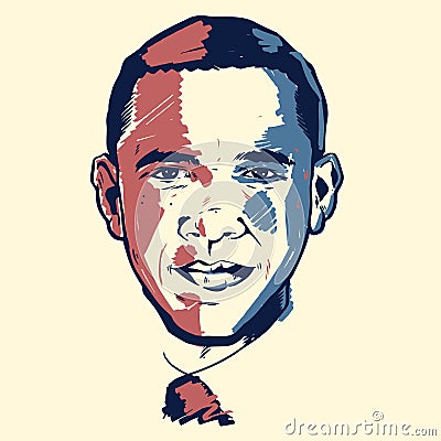 Barack Obama portrait Vector Illustration