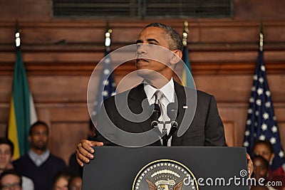 Barack Obama at UCT Editorial Stock Photo