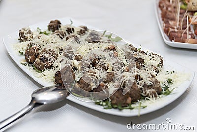 Barbacue meatballs Stock Photo