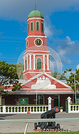 Barbados clock tower Stock Photo