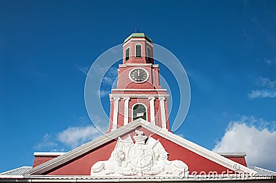 Barbados clock tower Stock Photo