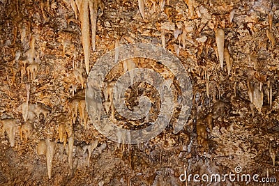 Barbados Harrison's Cave Thousands of Stalactites Stock Photo