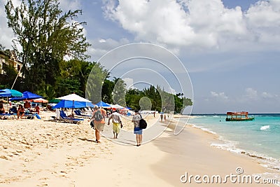 Barbados - Paynes Bay Beach Editorial Stock Photo
