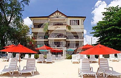 Barbados - St. James Beach Resort Hotel Editorial Stock Photo