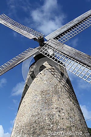 Barbados Sugar Windmill Stock Photo