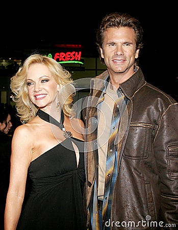 Barbara Moore and Lorenzo Lamas Editorial Stock Photo