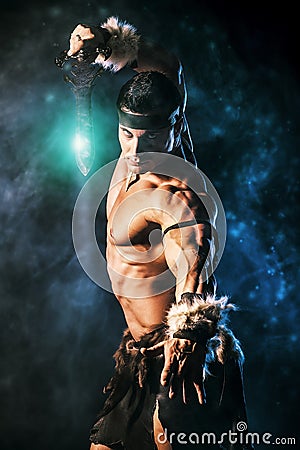 Barbarian man Stock Photo