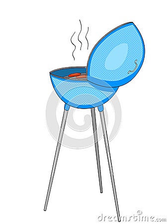 Barbecue or barbeque informally BBQ or barby . vector Object on white background Vector Illustration
