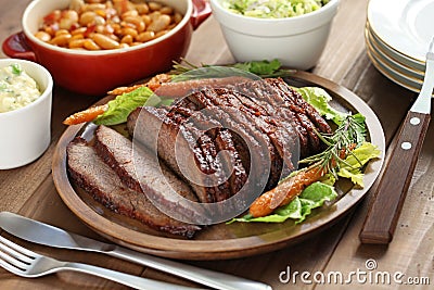 Barbecue beef brisket Stock Photo