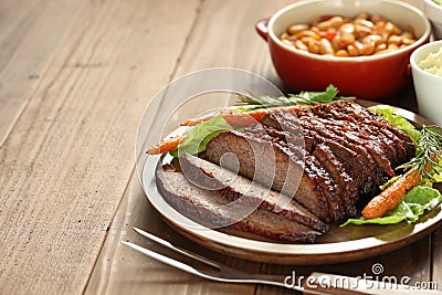 Barbecue beef brisket Stock Photo