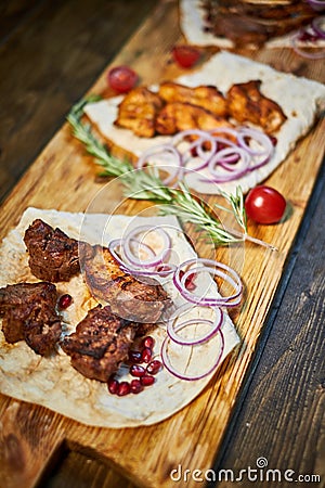 Barbecue Beef Kebabs On a hot Grill jpg Stock Photo