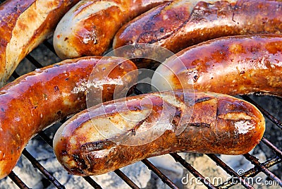 Barbecue bratwurst Stock Photo