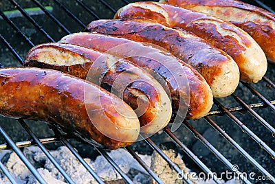 Barbecue bratwurst Stock Photo