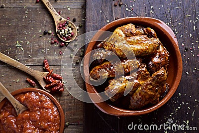 Barbecue chicken wings Stock Photo