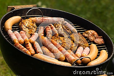 Barbecue in the Garden , close up Stock Photo