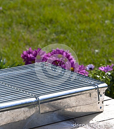 Barbecue in the garden(vertical) Stock Photo